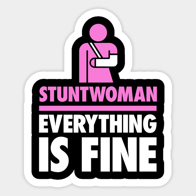 Stuntwoman Fractured Broken Arm Get Well Gift Sticker by MeatMan